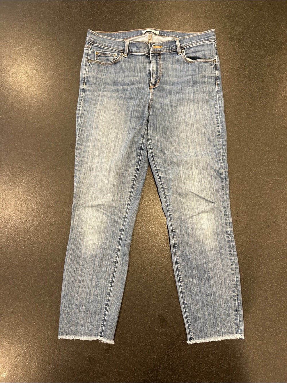 LOFT Light Blue Cropped Straight-Leg Jeans Size 30/10